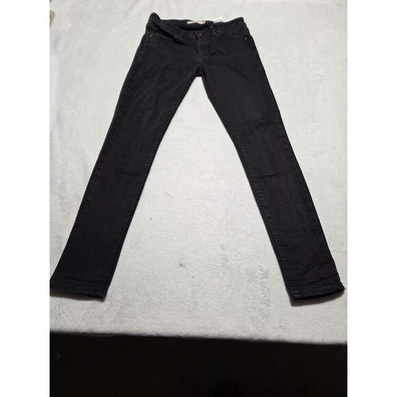 Levi's 711 Black Tag Size 26x30 Skinny Jeans Women's Black Denim Pants Zip Fly - Picture 1 of 12